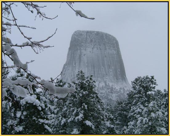 Snowy Devils Tower