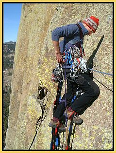 Come climb Devils Tower and learn the skills of a Big Wall veteran. 
					
					Rock Climbing Guides and Climbing School at Devils Tower Lodge, a Wyoming Bed & Breakfast accommodation at Devils Tower, Wyoming. Learning to Rock Climb with a Climbing Guide at Devils Tower National Monument.