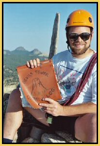 Andy B., a lawyer from Alaska came to climb Devils Tower. He found tremendous summit success!!
					
					Rock Climbing Guides and Climbing School at Devils Tower Lodge, a Wyoming Bed & Breakfast accommodation at Devils Tower, Wyoming. Learning to Rock Climb with a Climbing Guide at Devils Tower National Monument.